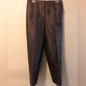 Givency Paris Trousers Wool & Silk Blend in Chocolate